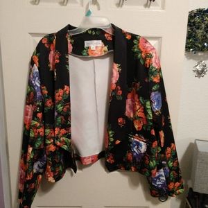 Floral Paper Dolls blazer